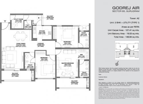 Refuge floor plan of Godrej Air