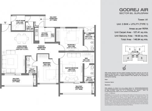 Refuge floor plan of Godrej Air