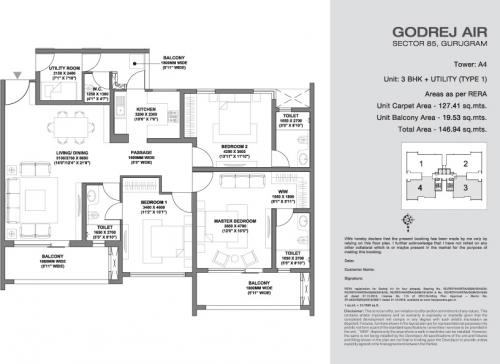 Refuge floor plan of Godrej Air