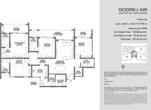 Refuge floor plan of Godrej Air