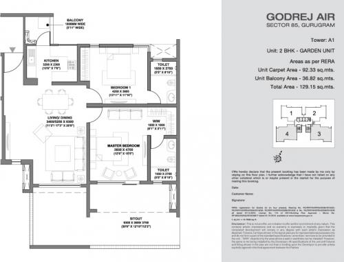 Refuge floor plan of Godrej Air