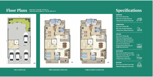 Refuge floor plan of Ekam Homes